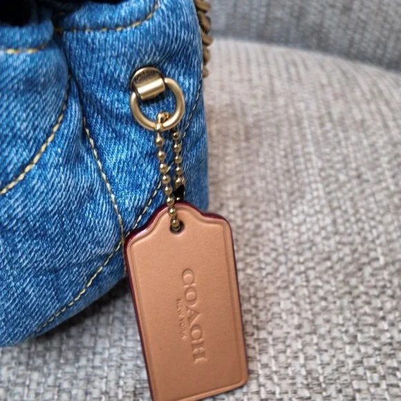 Quilted Denim Pillow Tabby Shoulder Bag - Picture 5 of 6